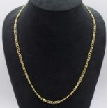 18ct yellow gold matinee length chain necklace
