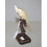 Antique Japanese carved ivory figure of a bird