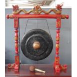 Chinese gong with stand