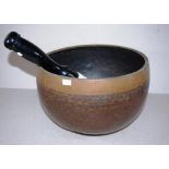 Japanese bronze ceremonial bowl & gong