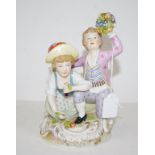 Vintage German ceramic boy & girl figure