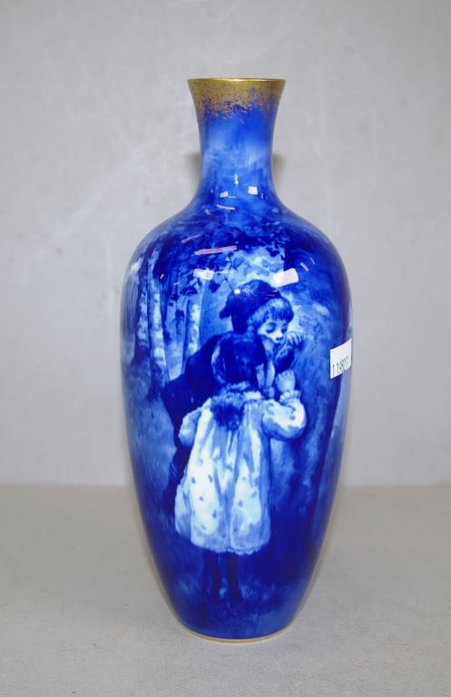 Royal Doulton blue children vase
