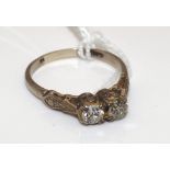 Vintage 18ct white gold & diamond ring