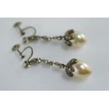 Vintage costume drop earrings