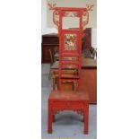 Chinese red lacquered bowl stand