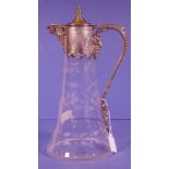 Victorian silver plate handle claret jug