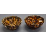 Two Chinese song style tortoiseshell glaze bowls