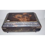 Vintage Japanese lacquer sewing box