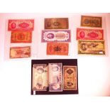 Twelve various Chinese/Hong Kong bank notes