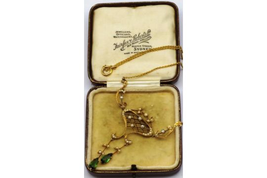 Antique Australian gold, and pearl lavaliere - Image 2 of 6