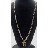 18ct gold Judiaca pendant and 10ct necklace
