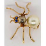 18ct gold spider brooch