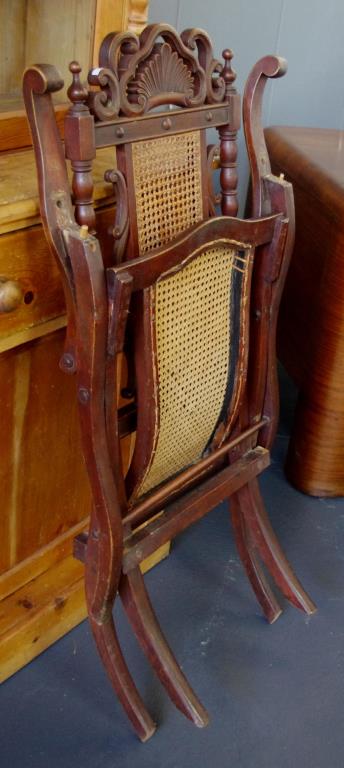 Edwardian folding deck chair - Image 2 of 2