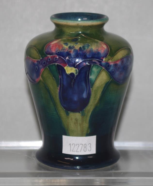 Moorcroft green orchid vase - Image 2 of 3