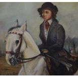 Wojciech Kossak (attr), C20th, "Lady on a horse"
