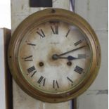 Brass cased ships clock