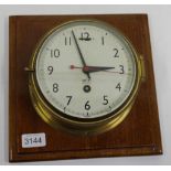 Vintage brass bulkhead clock "Astral"