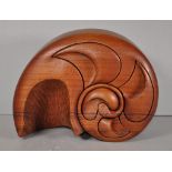 Carved Australian red cedar compartment box