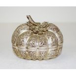 Oriental silver pumpkin box