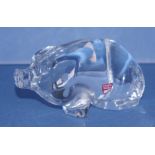 Orrefors crystal glass pig figure