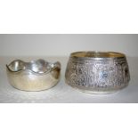 Two Thai silver bowls