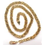 A very heavy 9ct yellow gold chain.