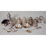 Quantity silver condiment tableware pieces