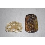 Two various Chinese carved hardstone pieces