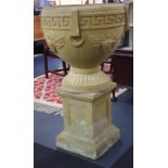 Large concrete jardiniere on stand