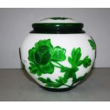 Chinese Peking glass covered jar