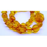 Baltic amber graduated bead necklace.