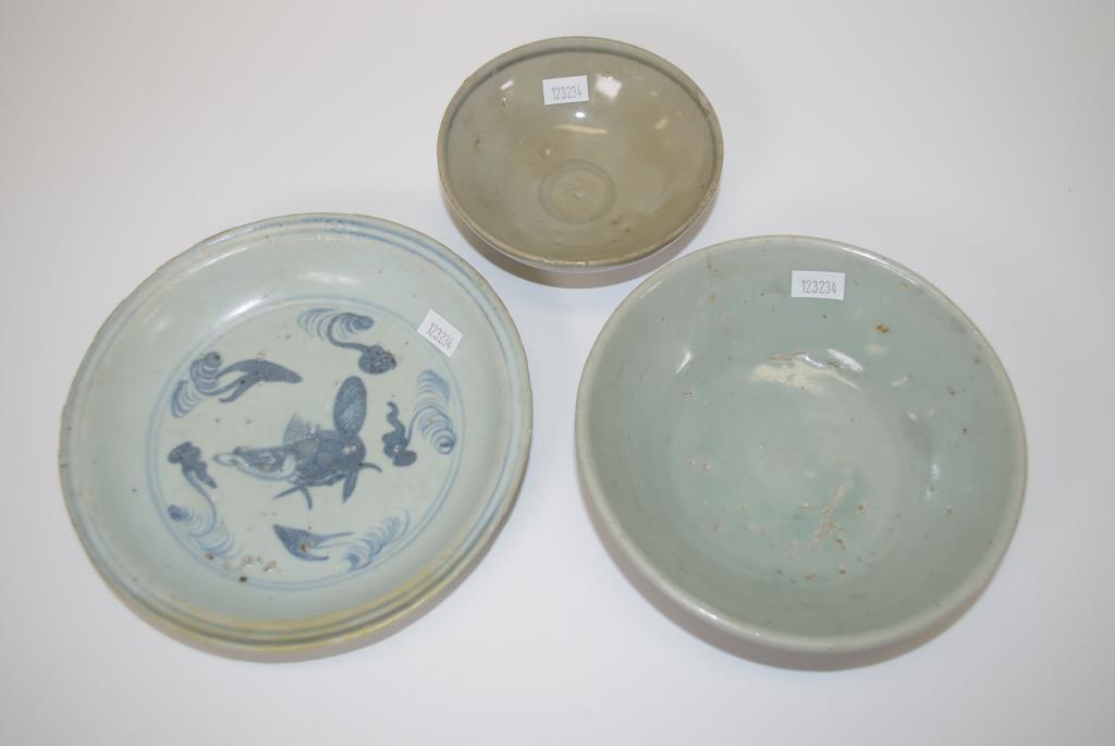 Three various Chinese Ming/Ching Dynasty bowls