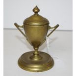 Vintage brass novelty inkwell