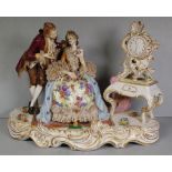 German lacework porcelain figure group