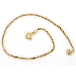 18ct gold box chain bracelet