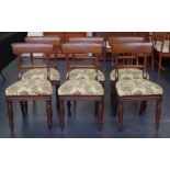 Set of 6 William IV style bar back chair