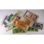 Twenty Two miscellaneous world bank notes