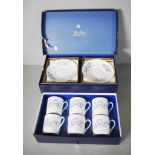 Six Shelley "Blue rock"coffee cups & saucers