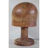 Millinery hat block on stand