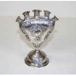 Victorian sterling silver five finger posy holder