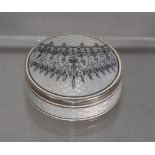 Sterling silver and enamel trinket box