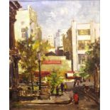 Allan Hansen1911-2000 " Sydney city street scene"