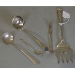 Five various sterling silver cutlery pieces