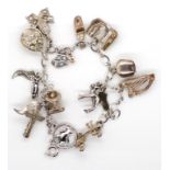 Silver charm bracelet