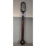 Antique wooden stick barometer