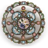 A good Antique micro mosaic brooch