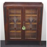 Art deco leadlight China cabinet