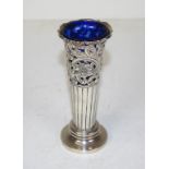 Victorian sterling silver footed vase