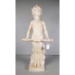 Antique alabaster standing nude figure