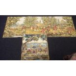 Two decorative tapestry needleworks